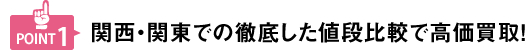 関西・関東での徹底した値段比較で高価買取！